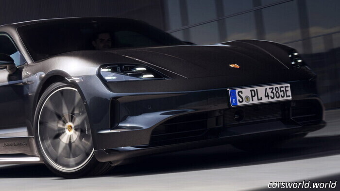 Porsche's Challenging Taycan Demonstrates That When Uncertain, Simply Black Everything Out | Carscoops